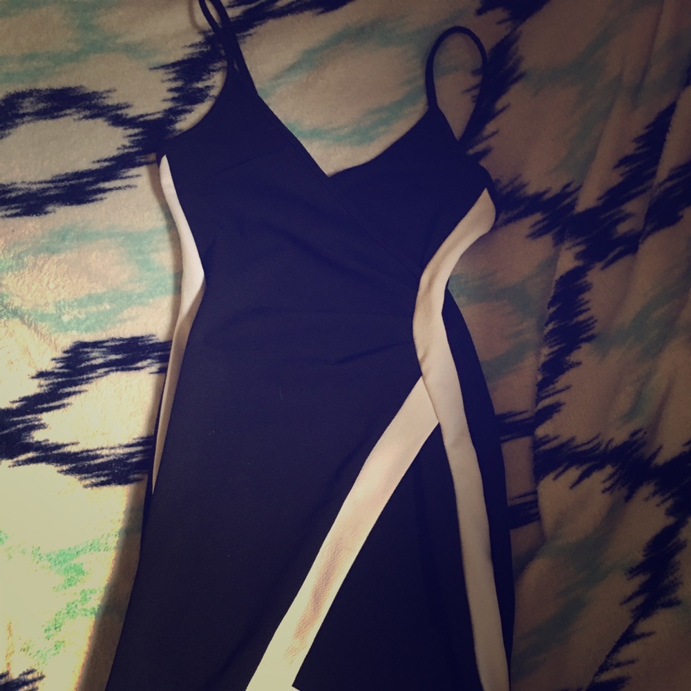 A white and black dress